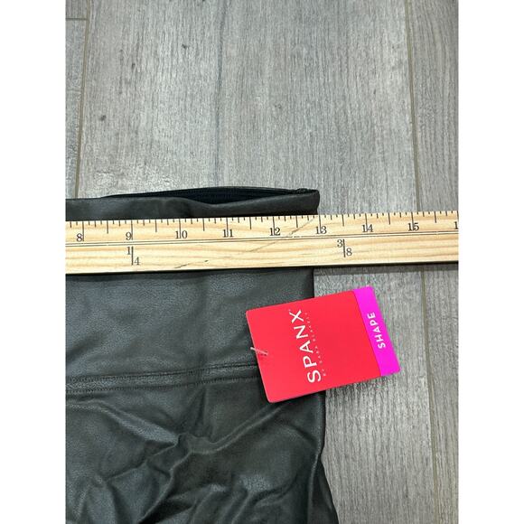 NWT Spanx Womens Shape Faux Leather Stretch High Waist Ankle Leggings Size L - Picture 8 of 9